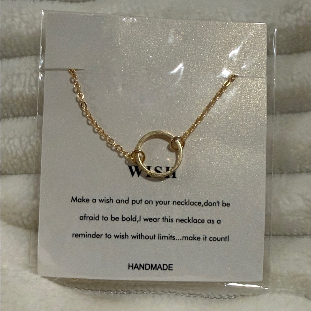 Gold Circle Pendant Necklace